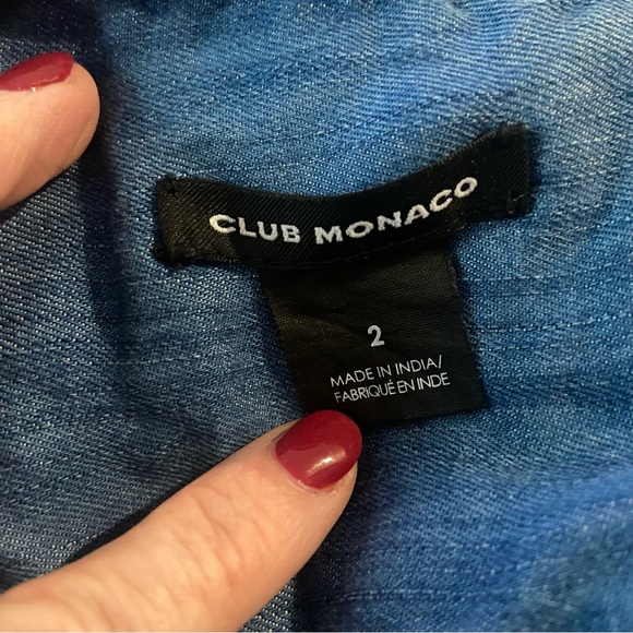 Club Monaco Denim Rahma Dress Sz 2 B84 - Picture 4 of 6